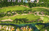 mayakoba aerial shot golfer