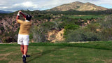 Teeing off at Cabo del Sol Desert Course